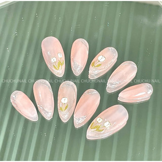 Nailbox ChuChu . thạch cam đính hoa tulip