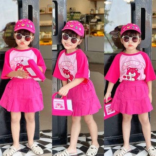 Set áo miu miu mix chân váy xinh xắn cho bé gái