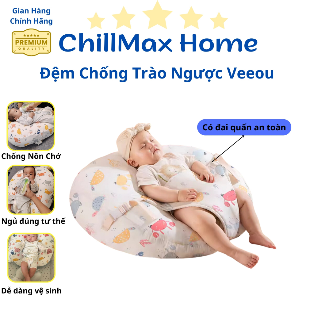 Gối chống trào ngược cho bé GUBEI