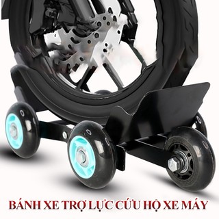 Bánh xe trợ lực cứu hộ xe máy Bánh xe cứu hộ xe máy Bánh xe trợ lực hỗ trợ đẩy xe máy bị thủng xăm