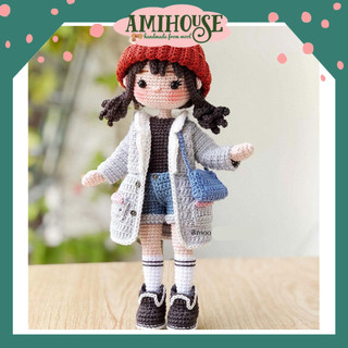 Búp bê Linda bằng len móc handmade cho bé, búp bê thủ công làm quà tặng bé - Ami House
