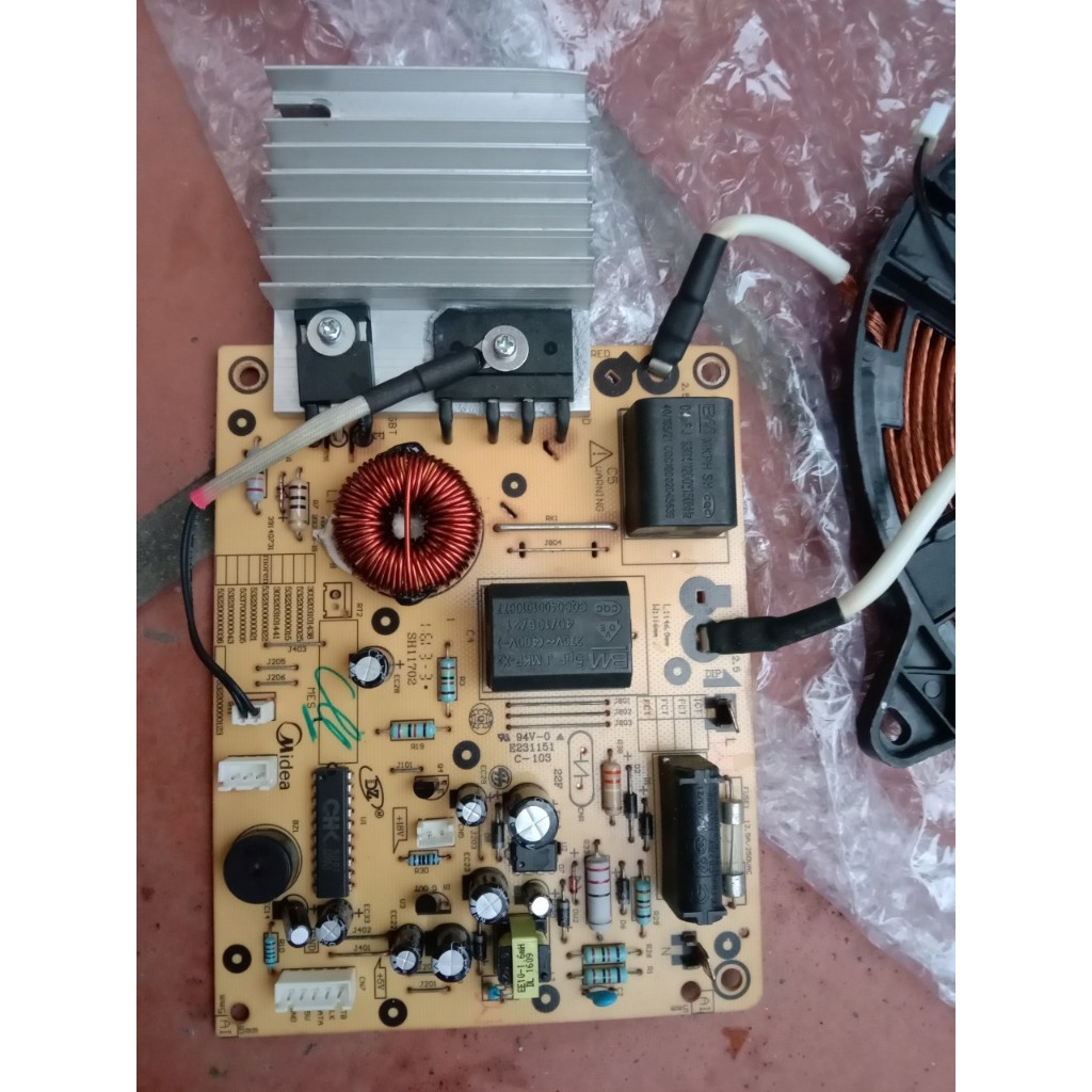 mạch nguồn bếp từ MIDEA MI-SV19DE - hàng tháo máy