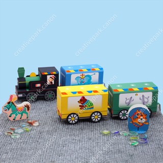 MÔ HÌNH GIẤY 3D TÀU XE - Xe lửa rạp xiếc / Circus Train - (Mã SP: 04198)