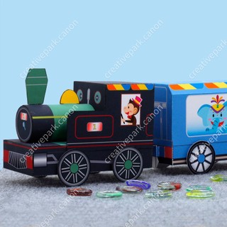 MÔ HÌNH GIẤY 3D TÀU XE - Xe lửa rạp xiếc / Circus Train - (Mã SP: 04198)