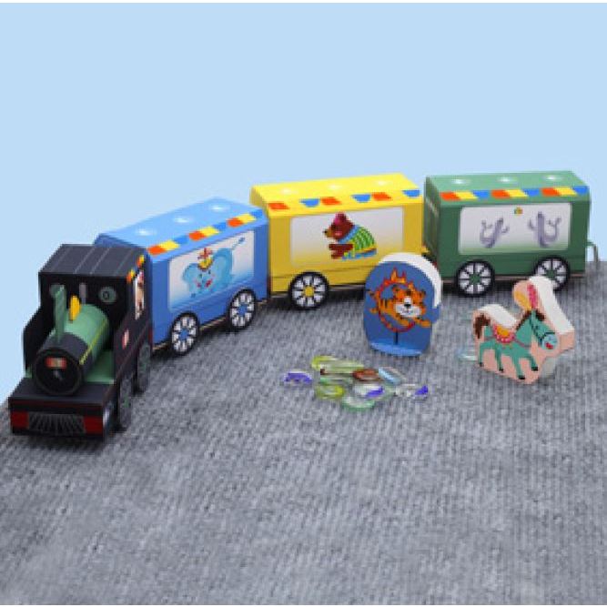 MÔ HÌNH GIẤY 3D TÀU XE - Xe lửa rạp xiếc / Circus Train - (Mã SP: 04198)