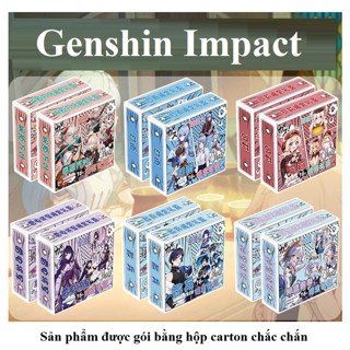 (sẵn-15 mẫu) Hộp quà tặng vuông đặc biệt Genshin Impact 15-16 món khác nhau Xiao Wanderer Neuvillette Hutao Furina