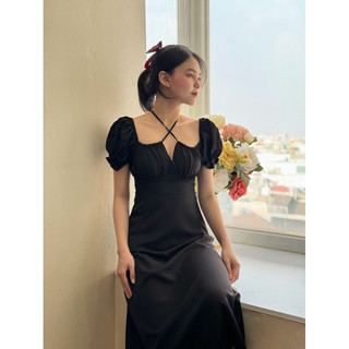 Đầm maxi đi biển mùa hè tay bồng Ocean Dress