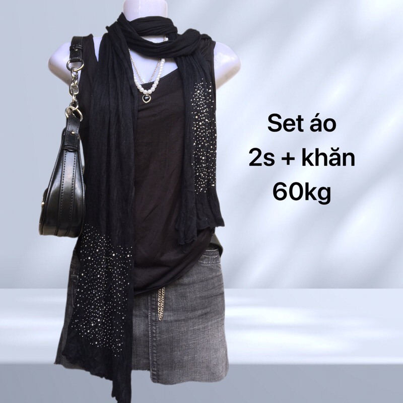 2hand Áo cami 3 lỗ, tanktop, croptop hai dây phong cách y2k dopimine gothic