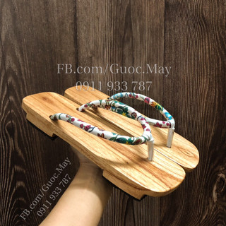 Guốc Gỗ Geta Nhật Quai Hoa