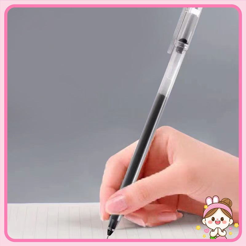 Sale Sập Sàn - Bút Gel Nước Khô Nhanh - Ngòi 0.5mm Viết Trơn Mực Đều  - Tặng Ngòi khi mua từ 5 cái