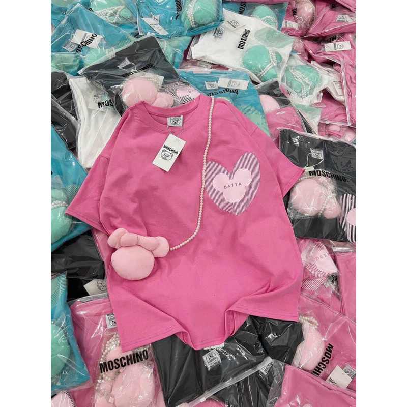 Áo thun cotton mềm mịn QC loại 1 kèm phụ kiện nổi