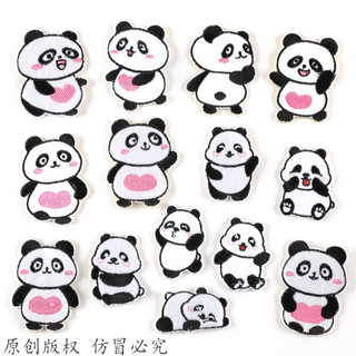 Sticker, miếng vá dán,ủi,may lên quần áo, trang trí khăn, túi, điện thoại, notebook..(Gấu trúc)