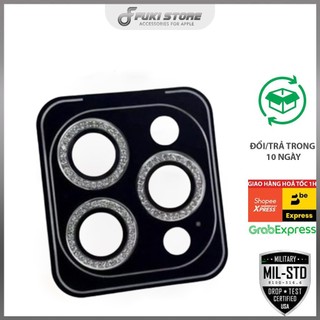 Bộ dán Cường lực Camera đính đá cho IPhone 15 / 15 Plus / 15 Pro / 15 ProMax siêu đẹp AutoBot URR Diamond cao cấp