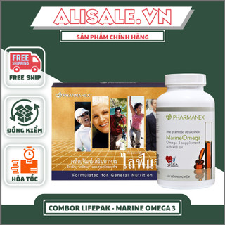 Nuskin - Combo Marine Omega + Lifepak Thải Độc Giúp Đẹp Da - Tốt Cho Tim Mạch - Huyết Áp