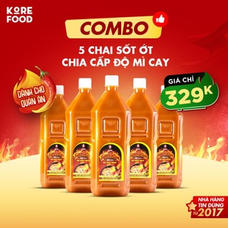 COMBO 5 CHAI SỐT TINH DẦU ỚT SPICY SAUCE (TẠO CẤP ĐỘ MÌ CAY)