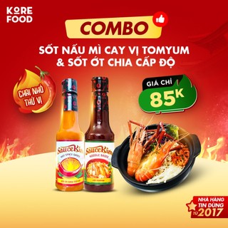 Combo 2 chai sốt nấu mì 7 cấp độ vị tomyum mì cay hàn quốc