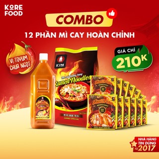 COMBO 12 PHẦN MÌ CAY HOÀN CHỈNH ( TOMYUM CHUA NGỌT )