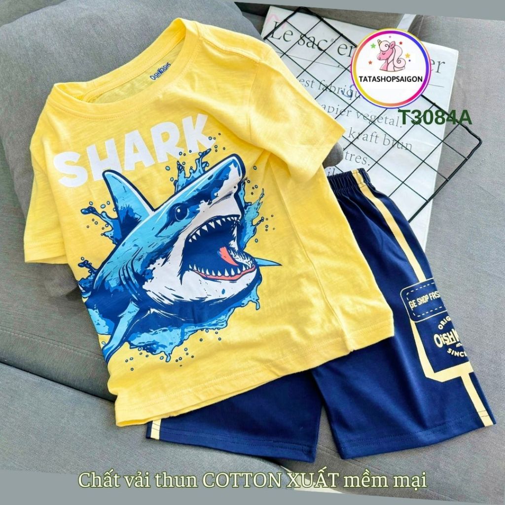 Set Quần Áo Trẻ Em 1-12 Tuổi Đồ Bộ Cho Bé Trai 11-40 Kg Cotton Chính Phẩm In Hoạt Hình Hot Trend Mềm Mịn Mát  T308