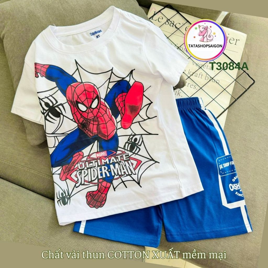 Set Quần Áo Trẻ Em 1-12 Tuổi Đồ Bộ Cho Bé Trai 11-40 Kg Cotton Chính Phẩm In Hoạt Hình Hot Trend Mềm Mịn Mát  T308