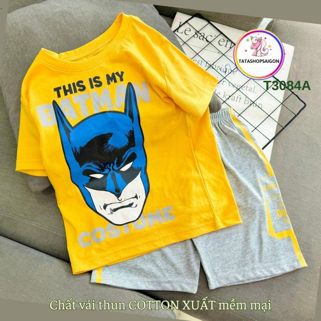 Set Quần Áo Trẻ Em 1-12 Tuổi Đồ Bộ Cho Bé Trai 11-40 Kg Cotton Chính Phẩm In Hoạt Hình Hot Trend Mềm Mịn Mát  T308