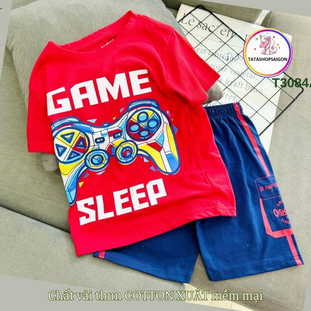 Set Quần Áo Trẻ Em 1-12 Tuổi Đồ Bộ Cho Bé Trai 11-40 Kg Cotton Chính Phẩm In Hoạt Hình Hot Trend Mềm Mịn Mát  T308