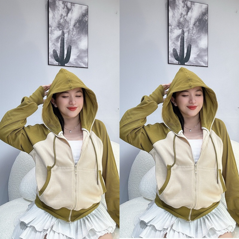 ÁO KHOÁC THUN GÂN PHỐI MÀU, ÁO KHOÁC KIỂU MỚI