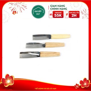 Dao bổ cau chất liệu thép lưỡi cưa cắt gọt sắc bén cán gỗ tiện lợi