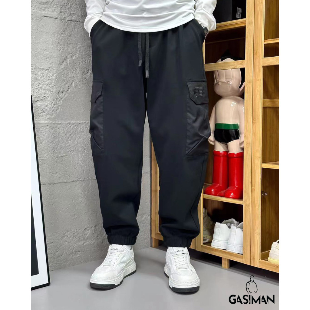 Quần dài thun big size trơn túi hộp 2 bên basic
