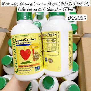 Canxi Childlife Liquid Calcium dạng sữa 473ml