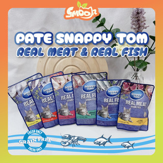 Pate Snappy Tom gói 85gr Real Fish & Real Meat - Pate cho mèo Snappy Tom từ thịt cá thật