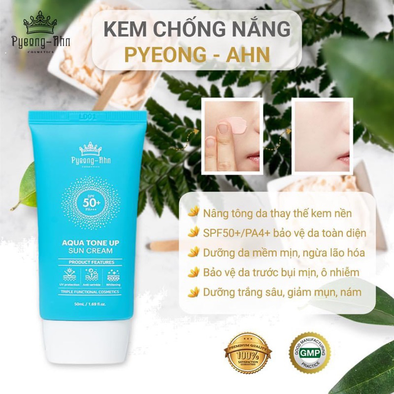 [Pyeong Ahn] KEM CHỐNG NẮNG Pyeong Ahn Bảo Vệ Da Che Phủ Và Cải Thiện Tone da Kem Chống Nắng 3in1