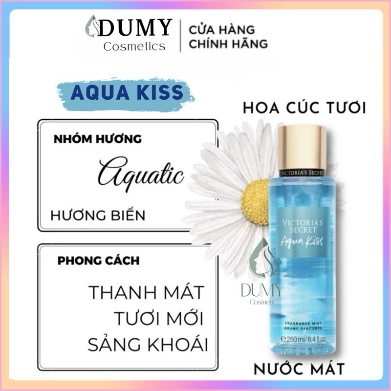 Xịt thơm toàn thân body mist Victoria's Secret Aqua Kiss 250ml
