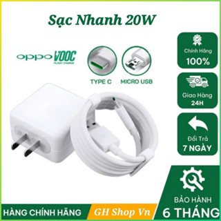 Bộ Sạc Nhanh OPPO 20W VOOC R15 / R17 USB - Micro / Type C
