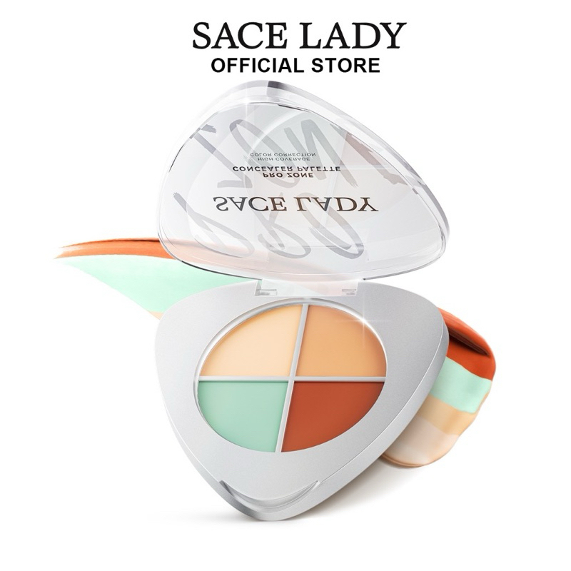 [SACELADY]Bảng kem che khuyết điểm SACE LADY 5.6g chống thấm nước giúp hiệu chỉnh màu da