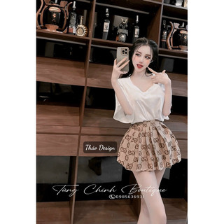 SET VÁY GUCCI SIU HACK DÁNG ( Màu ĐEN/CAM)