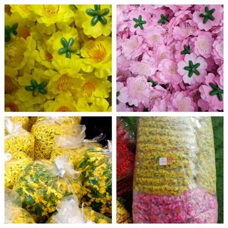 1kg hoa mai, hoa đào giả rời