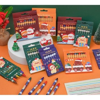 Bút sáp màu cho bé tập tô vẽ, hộp 8 bút 12 bút sáp màu tô đồ dùng học tập quà tặng cute