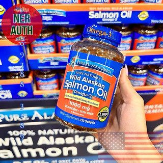 Viên Uống Dầu Cá Hồi Wild Alaskan Salmon Oil Omega-3 1000mg hộp 210 viên [Hoả Tốc Date Mới]