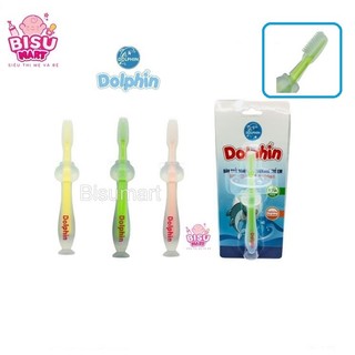 Bàn chải tập đánh răng silicone Dolphin cho bé