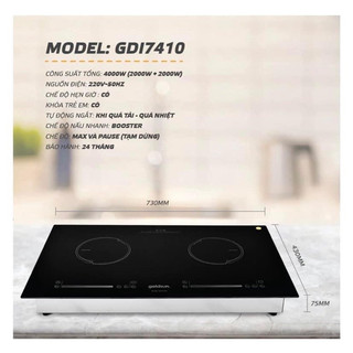 Bếp đôi điện từ Goldsun GDI7410