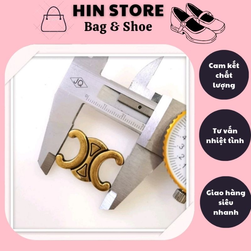Charm, phụ kiện trang trí biểu tượng Ce.lin cho giày dép, túi xách cao cấp