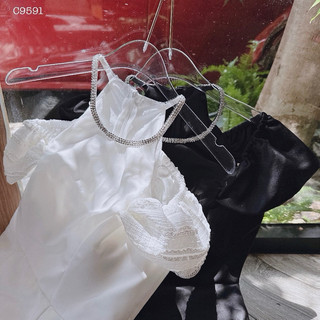 ĐẦM MIDI CỔ YẾM TRỄ VAI
