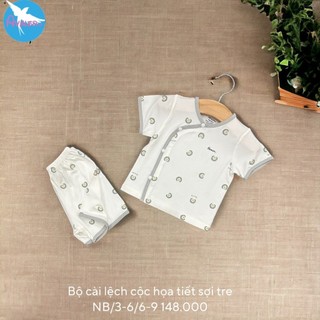 Bộ cài lệch cộc họa tiết sợi tre Avaler