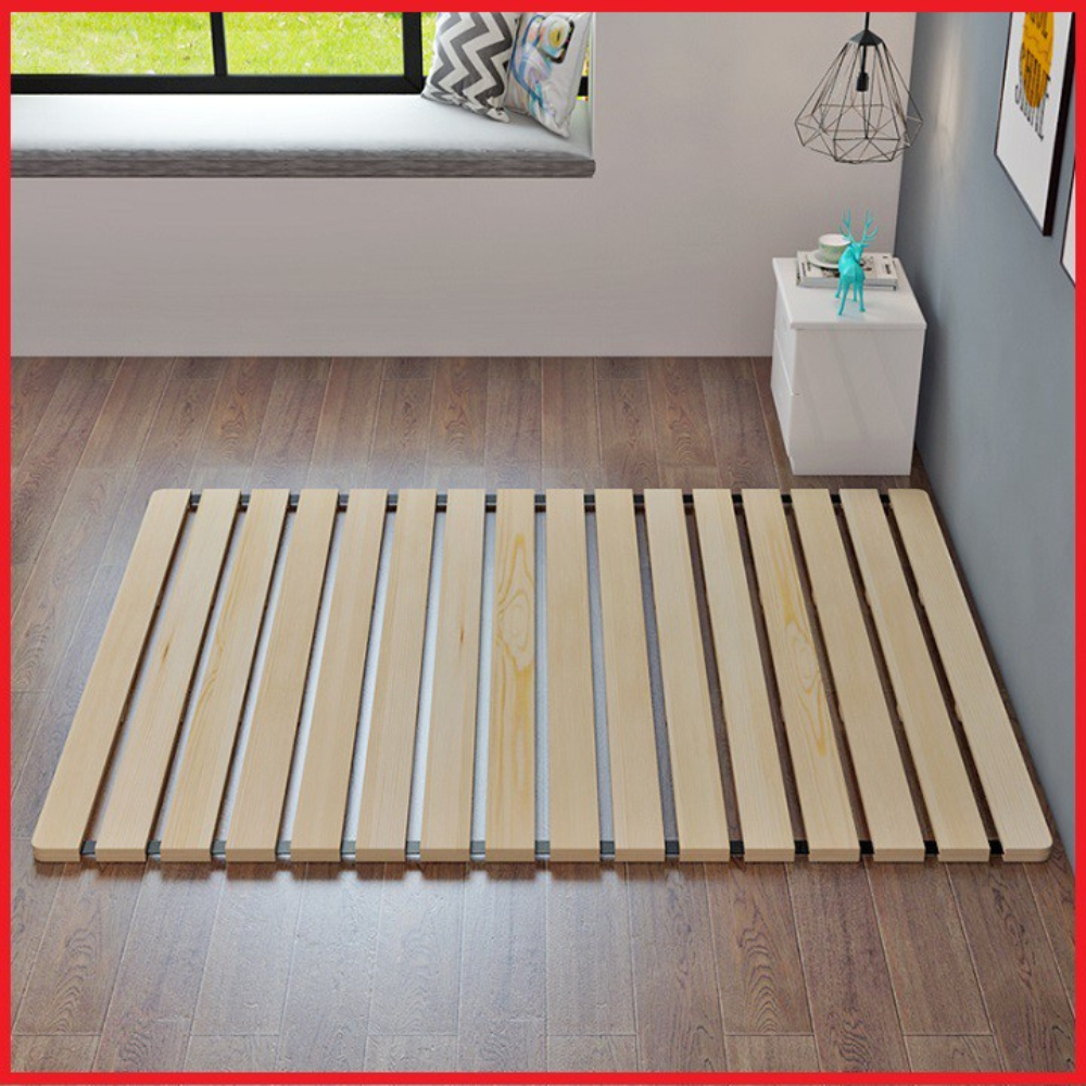 Giường Pallet Cuộn  ,Giường Cuộn Nhật Bản, Giường Cuộn Thông Minh Gỗ Thông  1m6 - 1m8