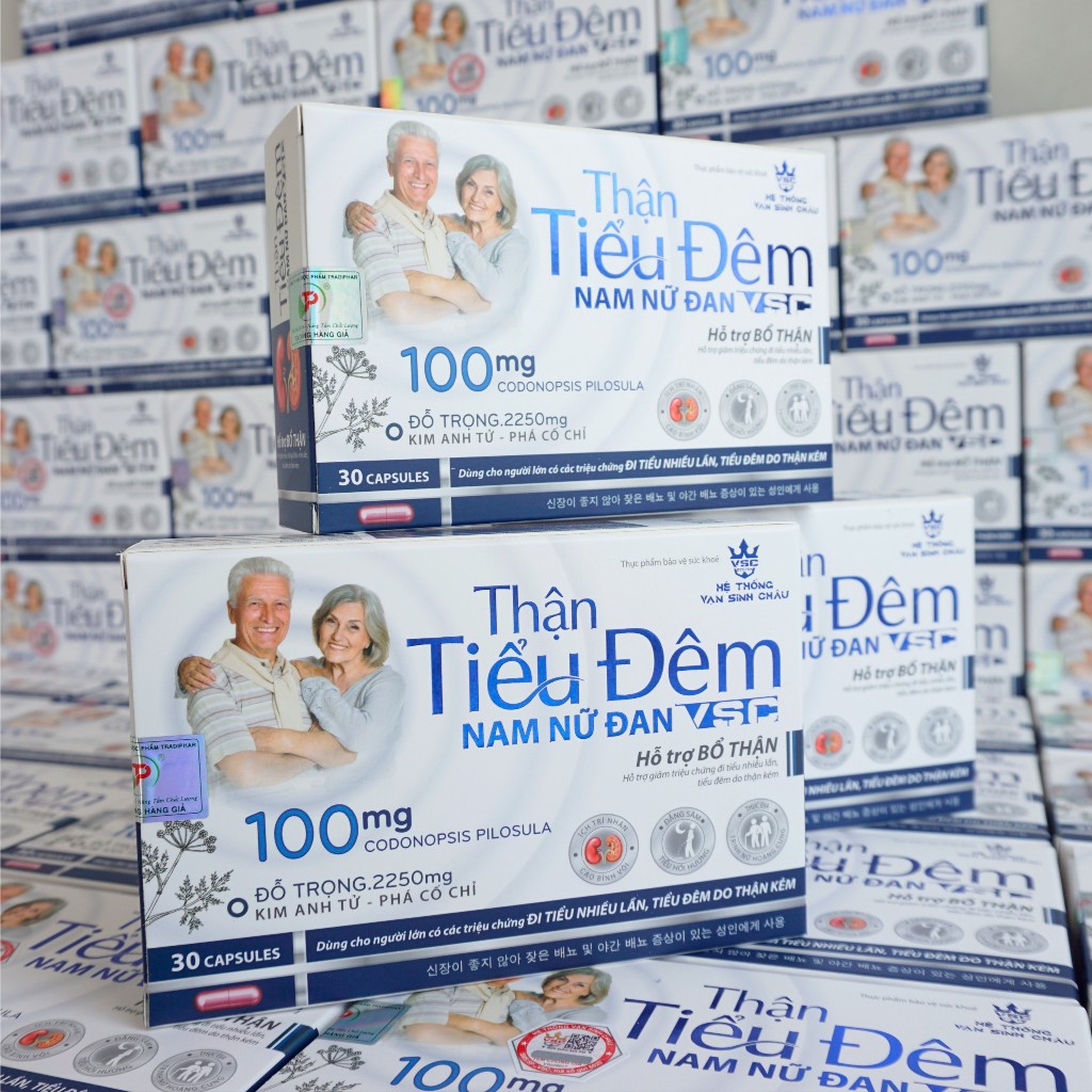 Viên hỗ trợ giảm tiểu đêm Thận Tiểu Đêm Nam Nữ Đan VSC hộp 30 viên