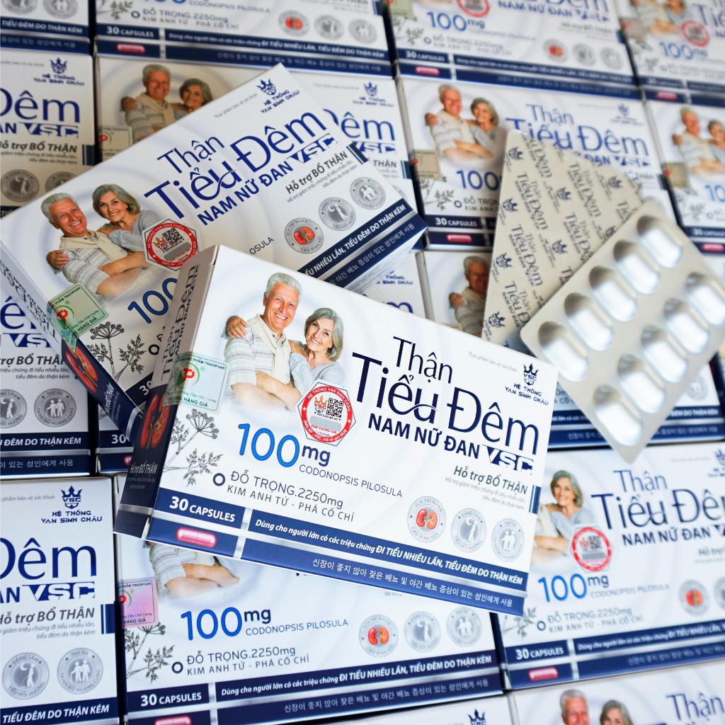 Viên hỗ trợ giảm tiểu đêm Thận Tiểu Đêm Nam Nữ Đan VSC hộp 30 viên