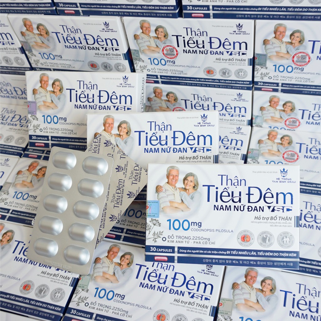Viên hỗ trợ giảm tiểu đêm Thận Tiểu Đêm Nam Nữ Đan VSC hộp 30 viên