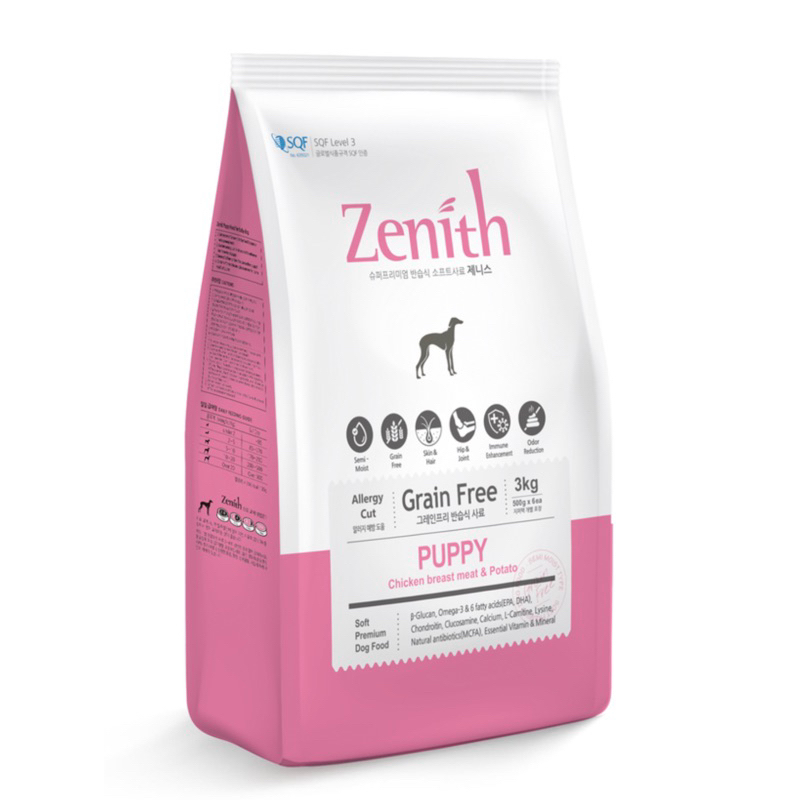 Zenith Thức Ăn Hạt Mềm Cho Chó Con Bao 3Kg.