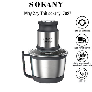 Máy xay thịt sokany 7027 - máy xay thịt, máy xay tỏi ớt, cối xay 3l, công suất 800w