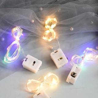 [TPHCM] Dây đèn Led trang trí Fairylight kèm pin -đèn đom đóm – trang trí hoa, giỏ quà –  kèm pin, chiều dài 1m-2m